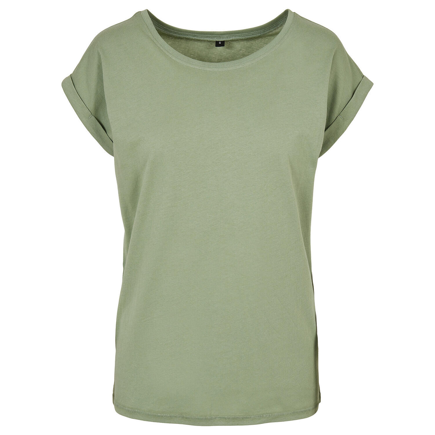 Build Your Brand Womens/Ladies Extended Shoulder T-Shirt
