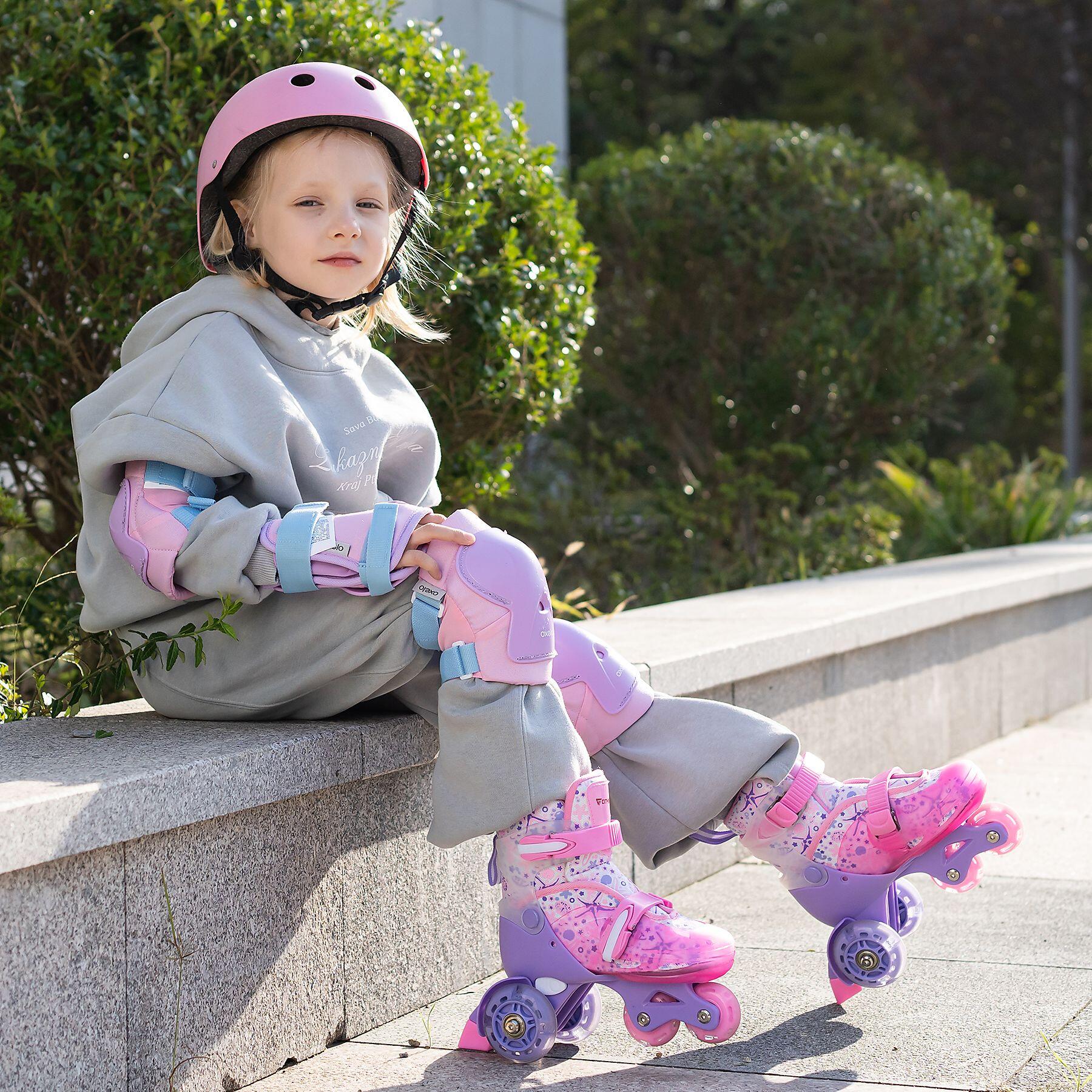 Pattini a Rotelle Bambini CITYSPORTS LB3 31-34 Rosa Ruote Luminose 3/6