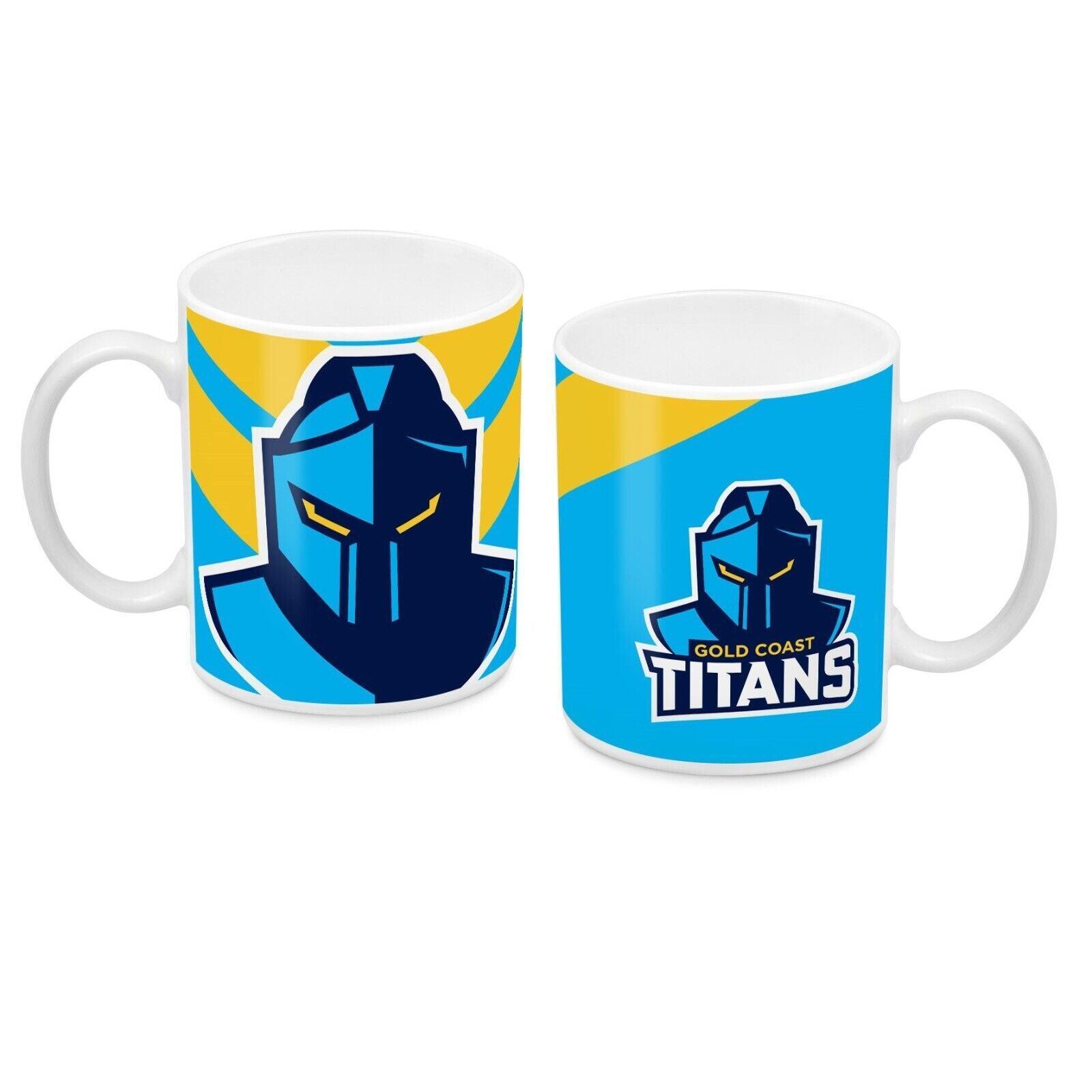 NRL Coffee Mug - Gold Coast Titans - Drinking Cup - Gift Box - NEW Logo