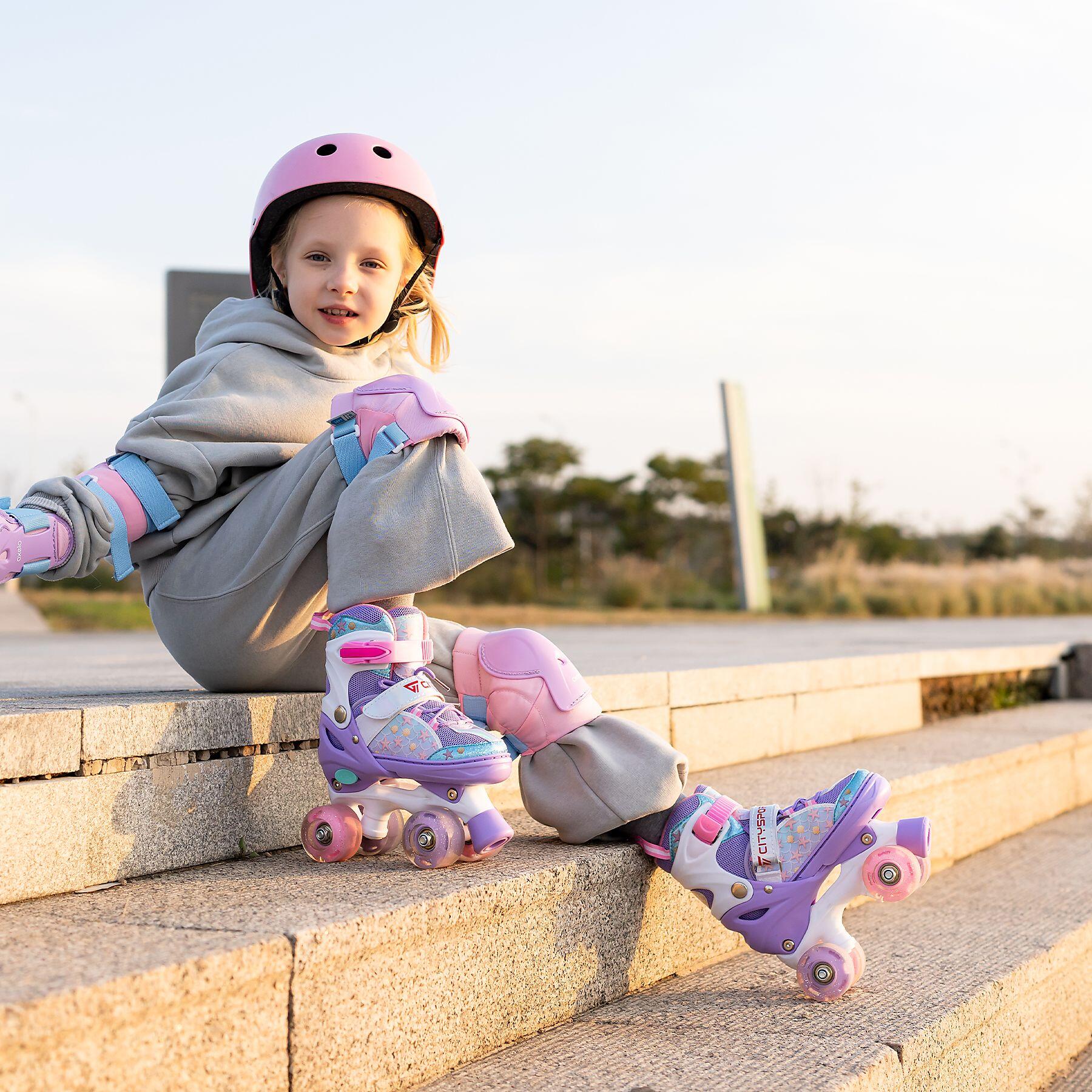 Patins à Roulettes Enfant CITYSPORTS LB5 35-38 Rose Lumineux 3/7