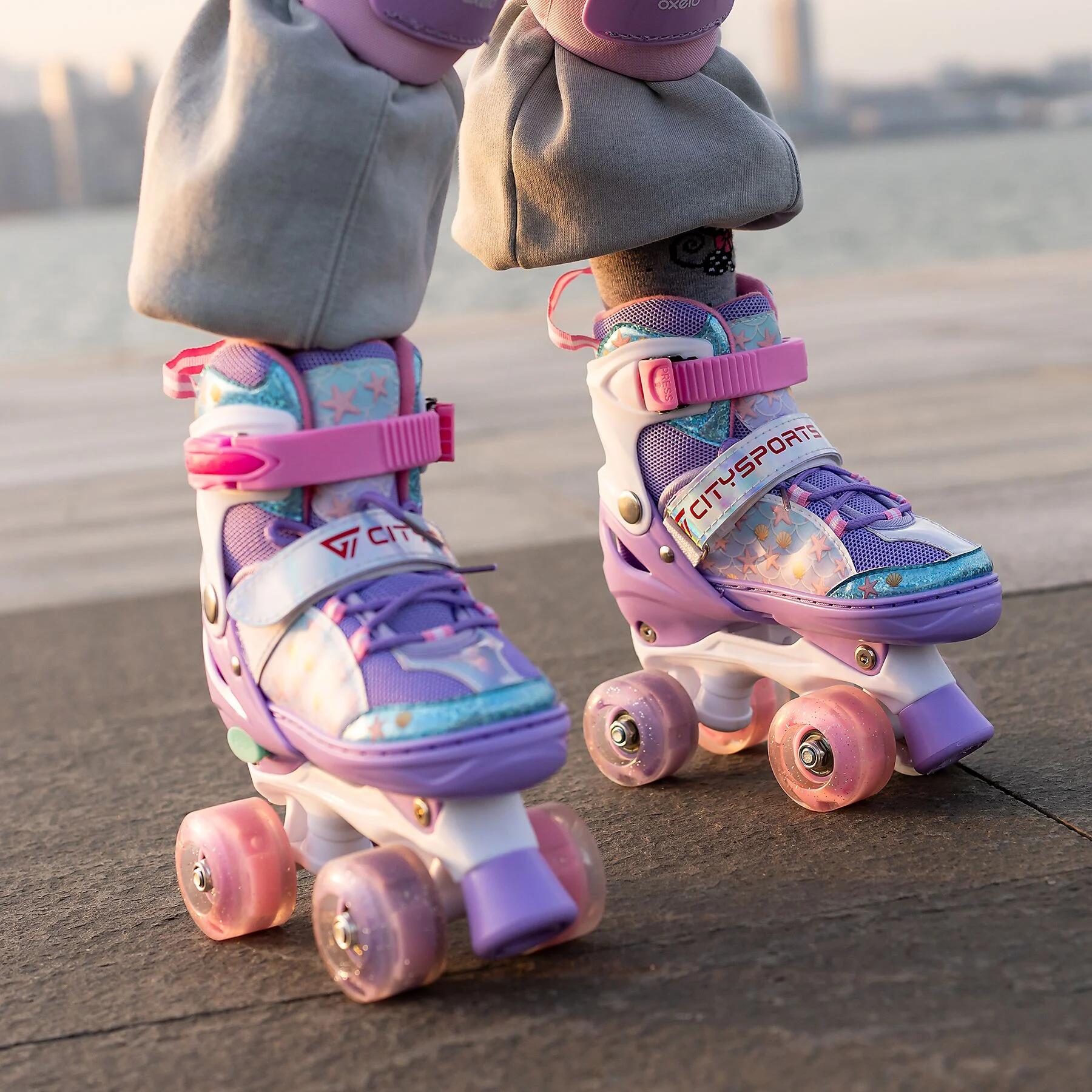 Patins à Roulettes Enfant CITYSPORTS LB5 35-38 Rose Lumineux 2/7