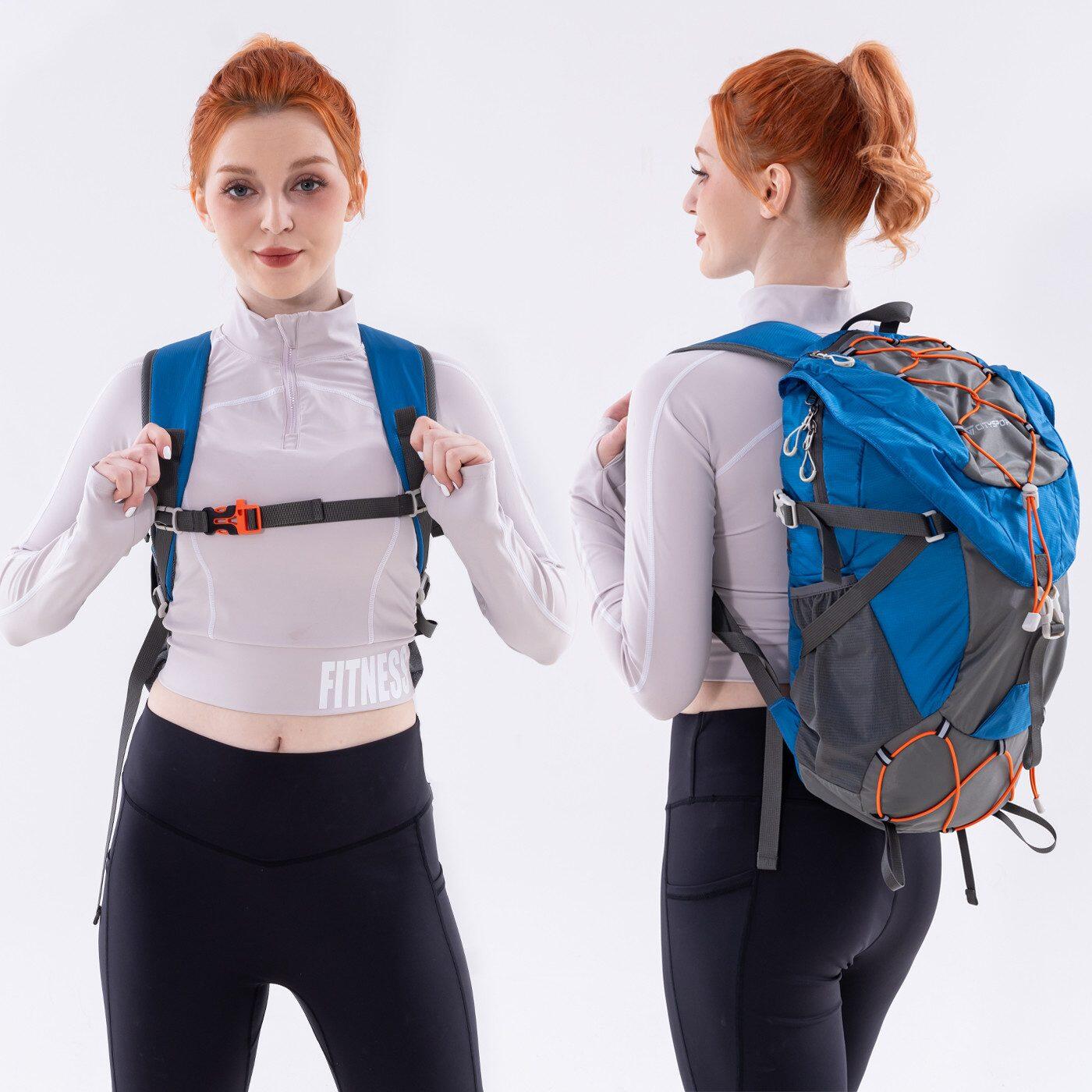 CITYSPORTS Mochila Senderismo 20L, Azul, con Hucha de Lluvia 3/7