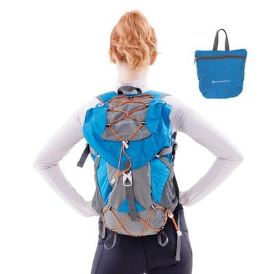 Citysports 20l trekkingrugzak, blauw, met regenhoes