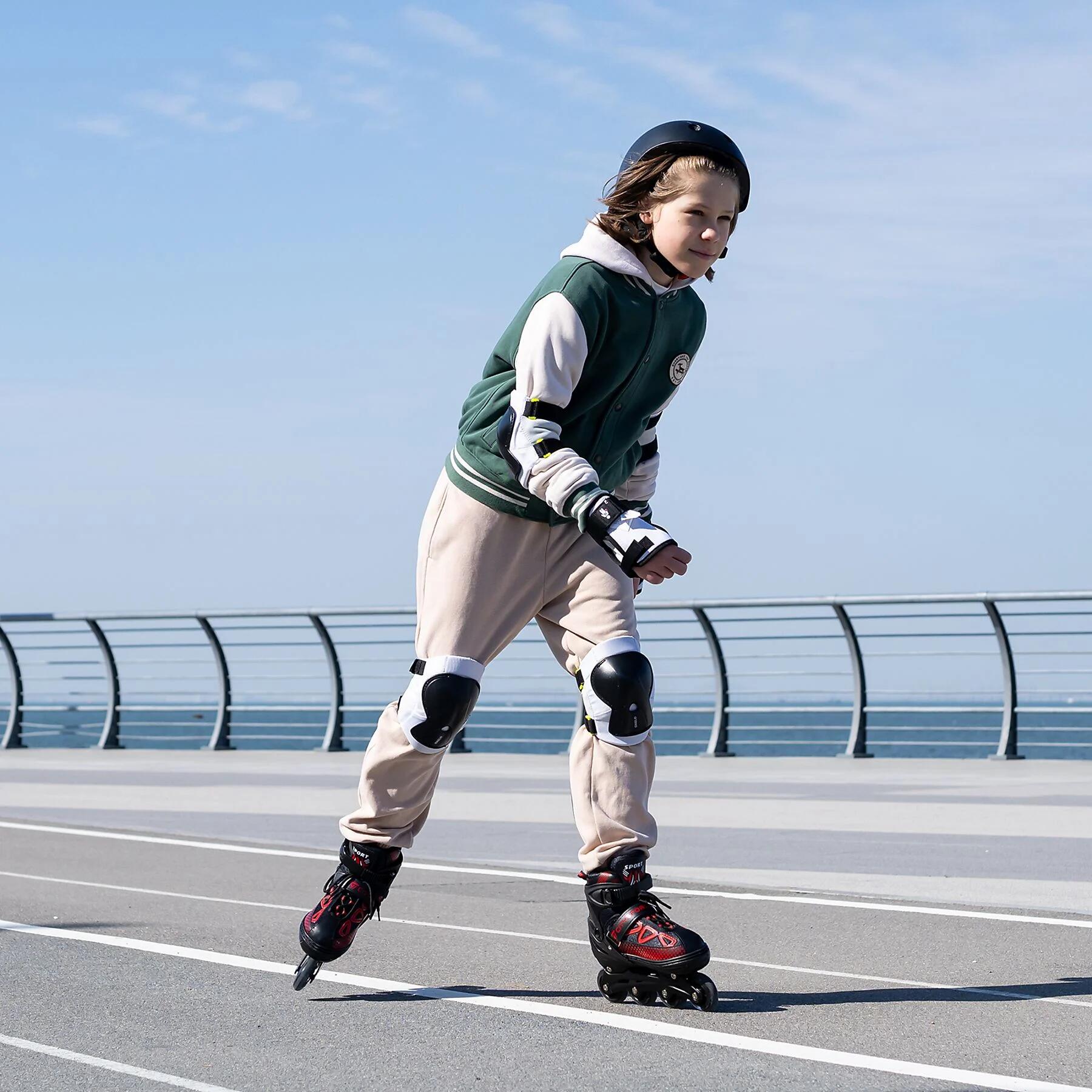 Inline Skates CITYSPORTS LB8 Verstelbaar 35-38 Zwart Lichtwielen 3/7