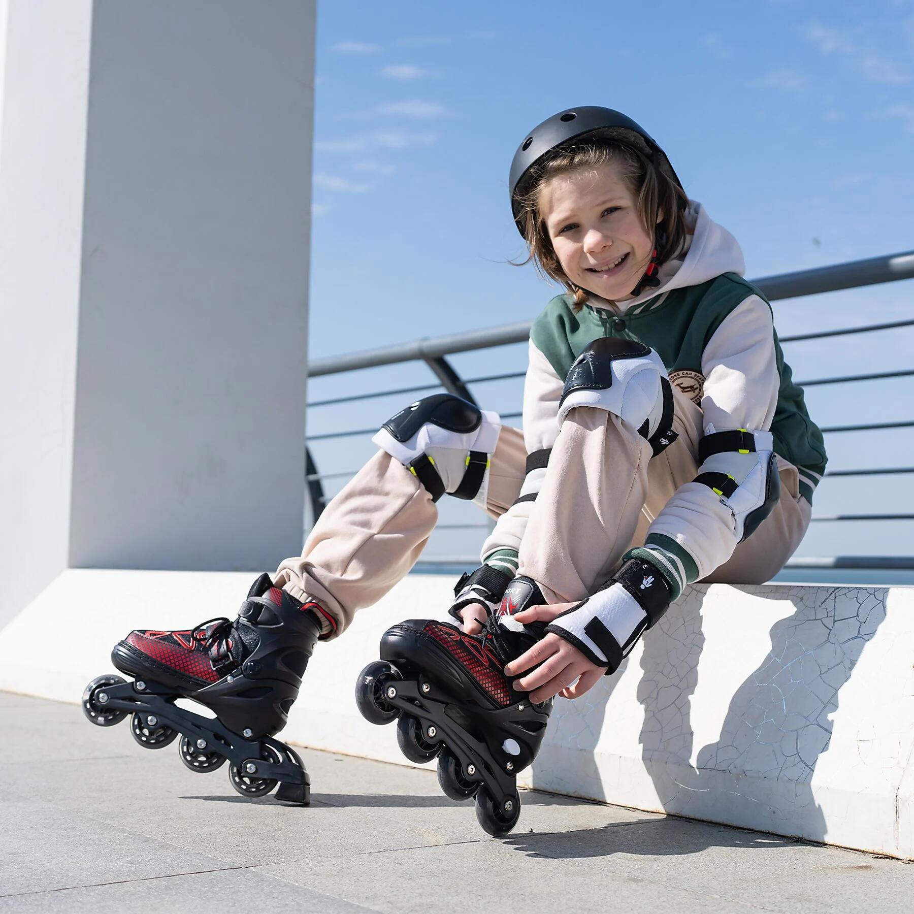 Inline Skates CITYSPORTS LB8 Verstelbaar 35-38 Zwart Lichtwielen 2/7