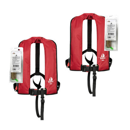2 x gilet de sauvetage automatique 165N ISO inclus 2 kits de réarmement