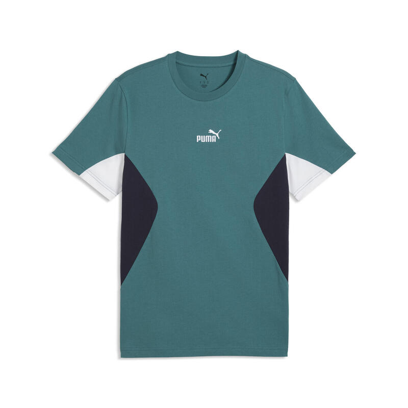 Tricou bărbați design color-block, turcoaz PUMA