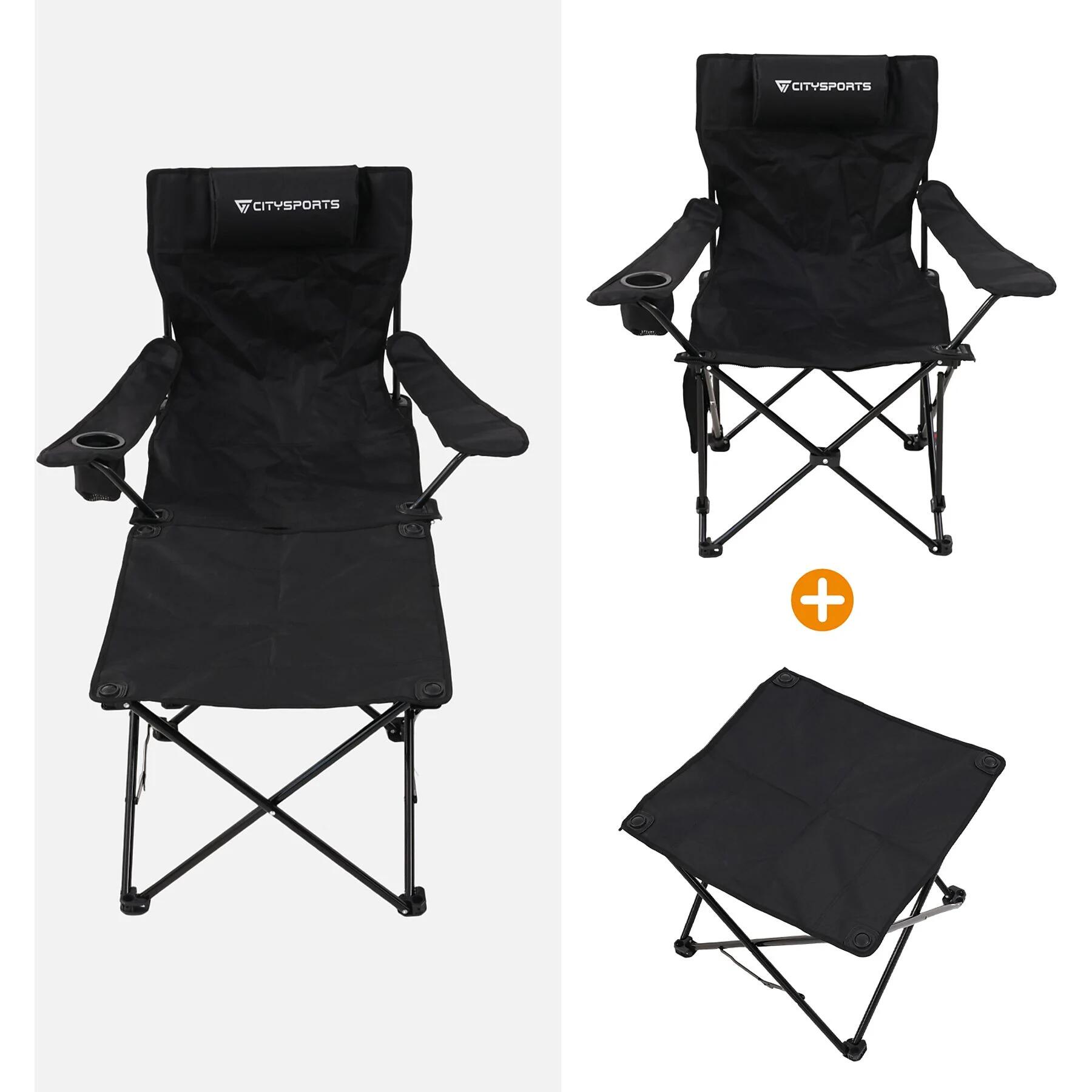 Silla Camping Plegable CITYSPORTS Reclinable Reposapiés 2/6