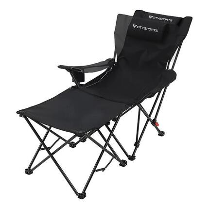 Chaise de Camping CITYSPORTS Pliante Inclinable Repose-Pieds