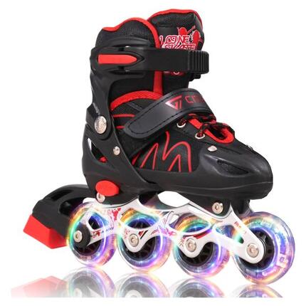 Patines en Línea Niños CITYSPORTS LB2 31-34 Negro Ruedas Luminosas