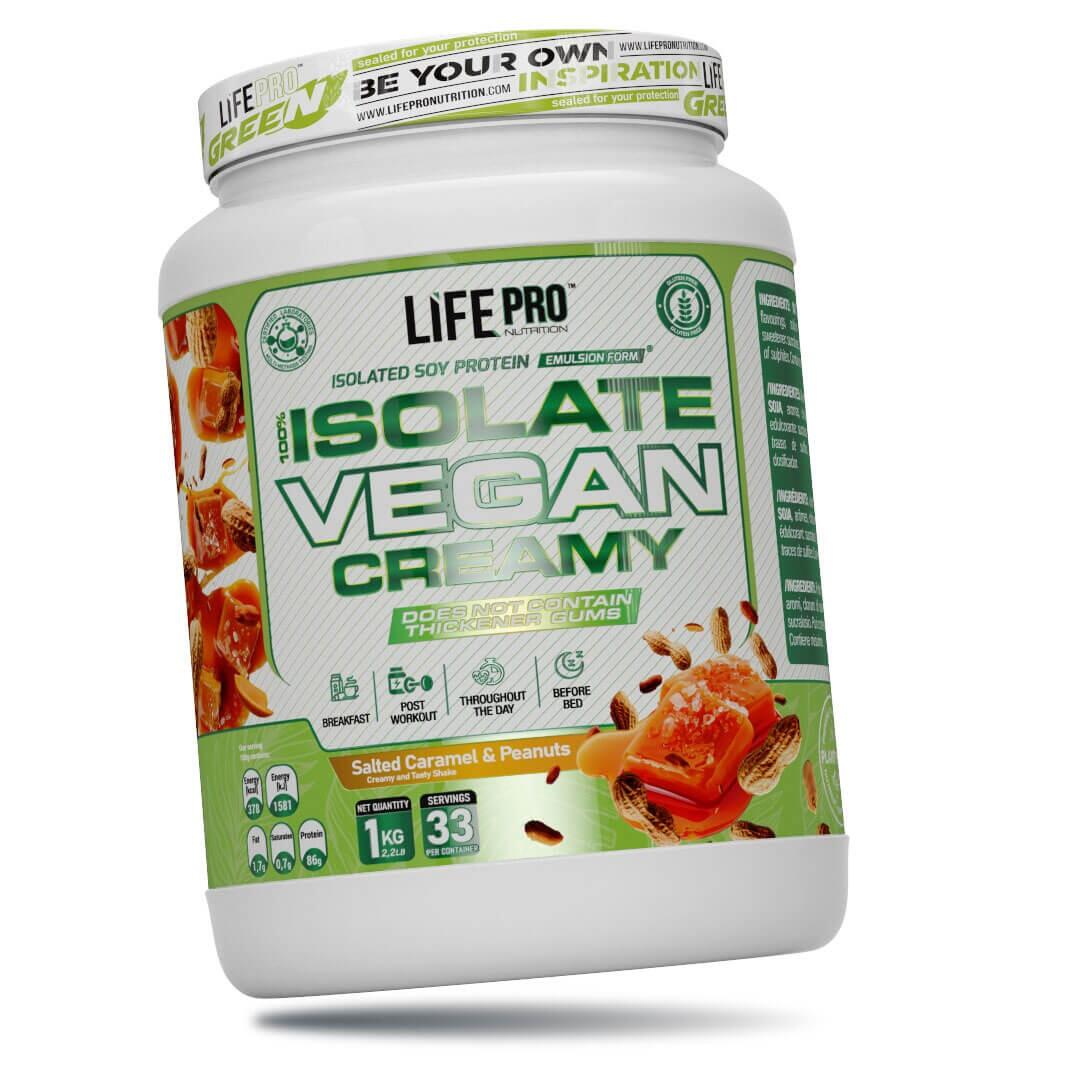 100% Isolaat Vegan Romige - 1 kg Gezouten Pinda Karamel LifePRO 2/6