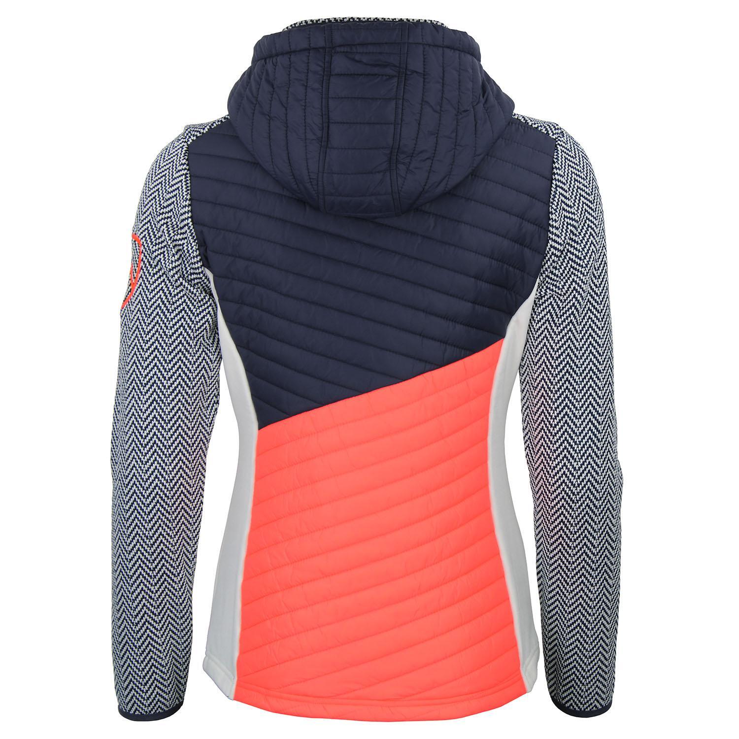 Dames polar jack met afneembare capuchon en gewatteerde panelen Peak Mountain Am 2/5