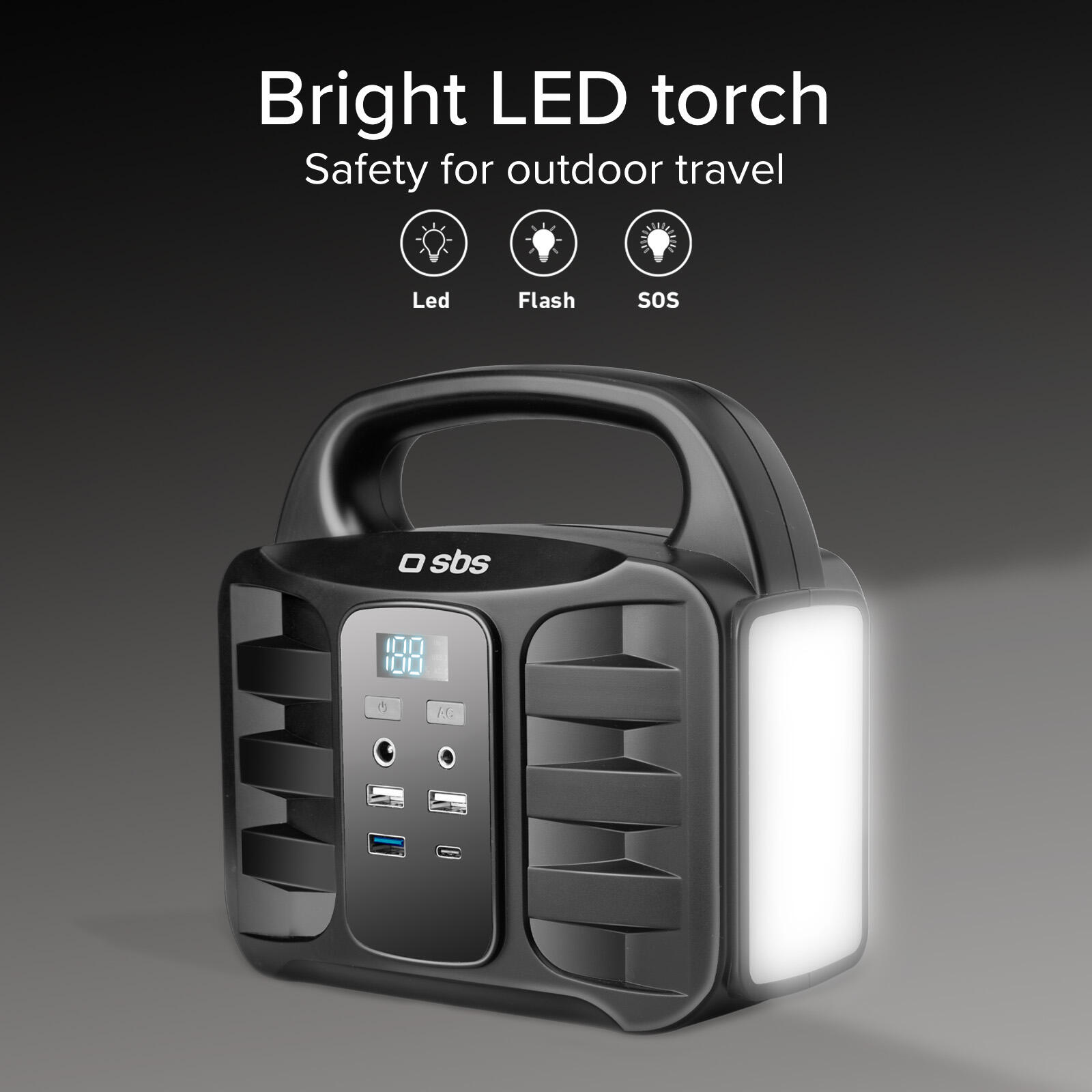 Station de charge portable 150 Watts - avec USB-A, USB-C, prise CA, prise CC 5/7
