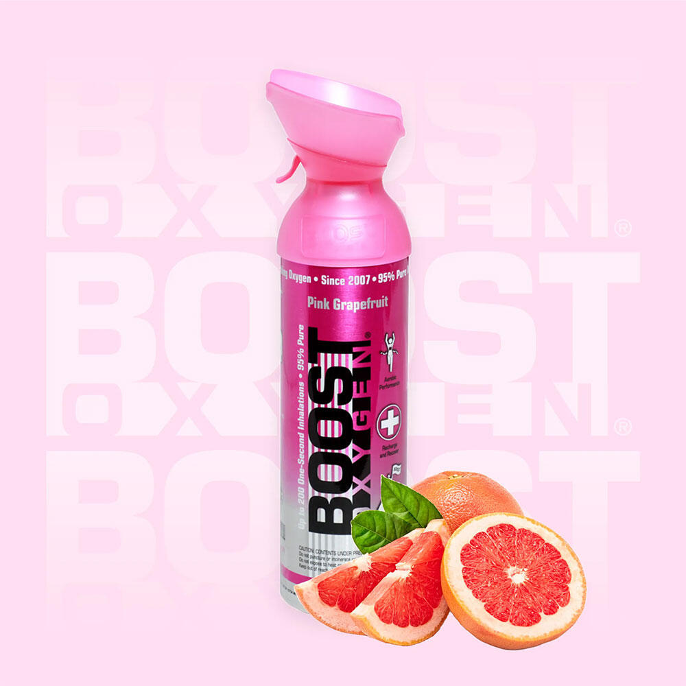 BOOST OXYGEN Doplňkový kyslík v plechovce Růžový Grapefruit, střední, 8x5L