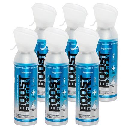 Boost Oxygen oxygène supplémentaire en bombe Peppermint Moyen 6x5L