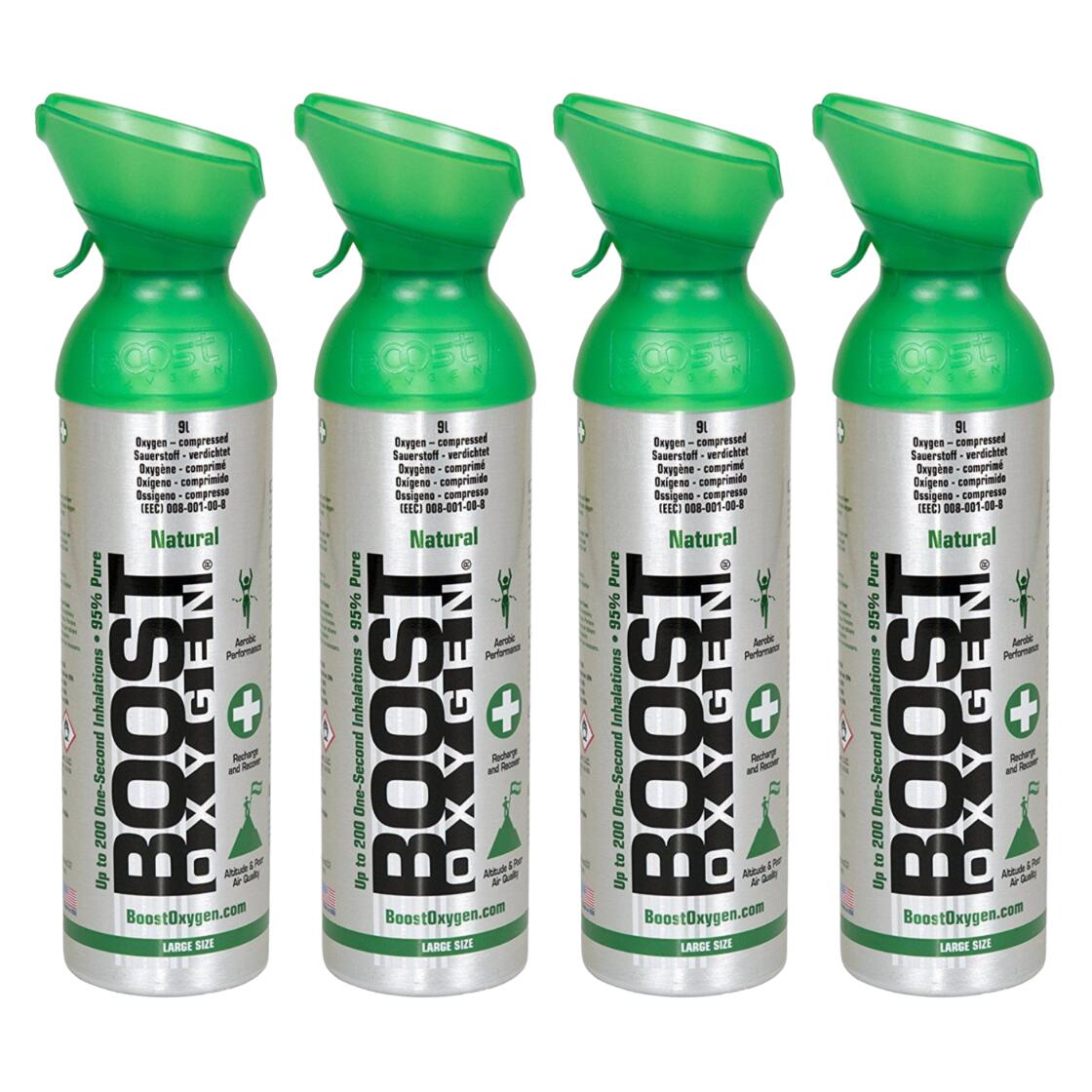 BOOST OXYGEN Doplňkový kyslík v plechovce Přírodní, velký, 4x9L