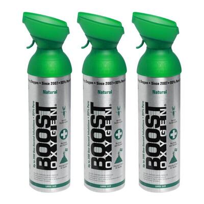 Boost Oxygen ossigeno supplementare in bomboletta Naturale Grande 3x9L