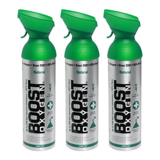 Boost Oxygen ossigeno supplementare in bomboletta Naturale Grande 3x9L