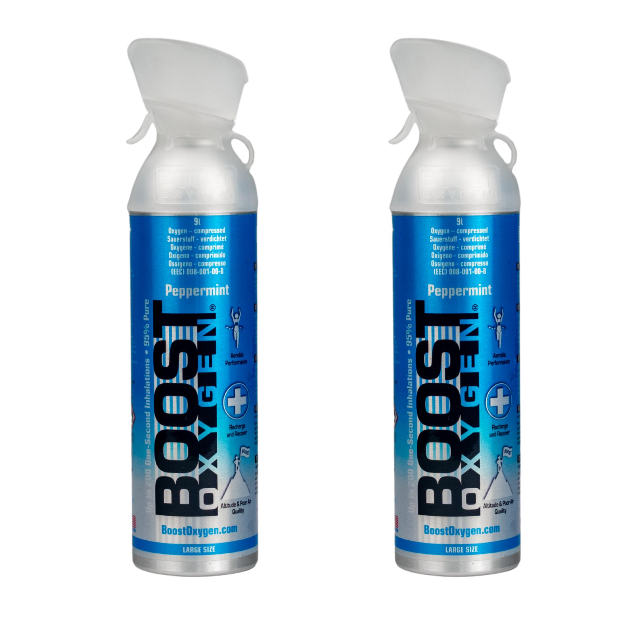 BOOST OXYGEN Doplňkový kyslík v plechovce Peppermint, velký, 2x9L