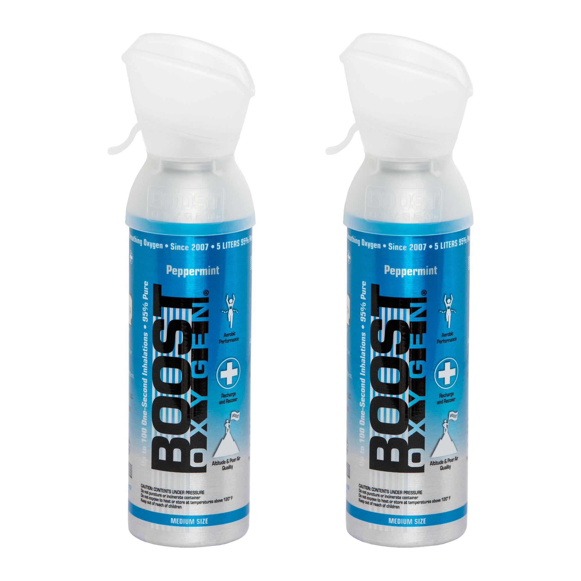 BOOST OXYGEN Doplňkový kyslík v plechovce Boost Oxygen Peppermint, střední, 2x5L