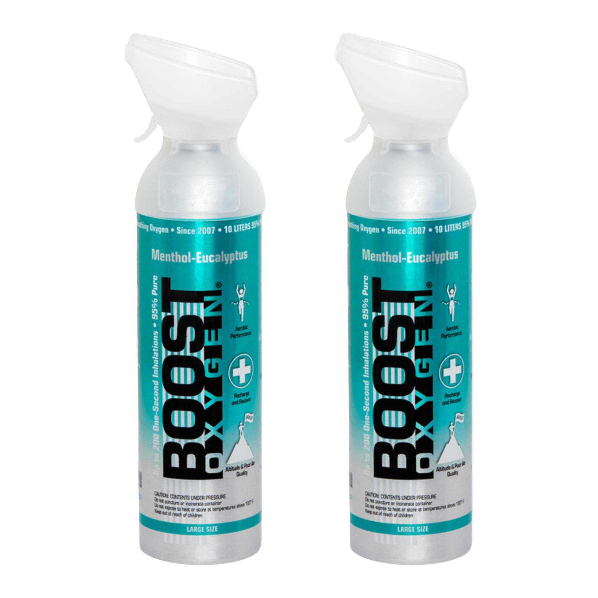 BOOST OXYGEN Doplňkový kyslík v plechovce Mentol Eukalyptus, velký, 2x9L
