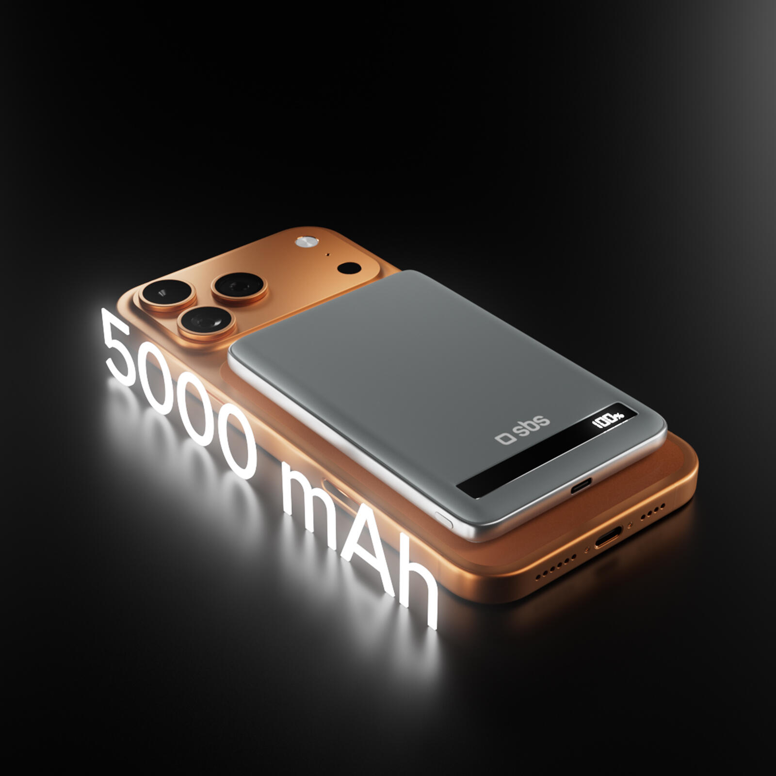 PowerBank Magnetico da 5000 mAh 15W Qi2 con batteria semi-solida ultra durevole 3/7