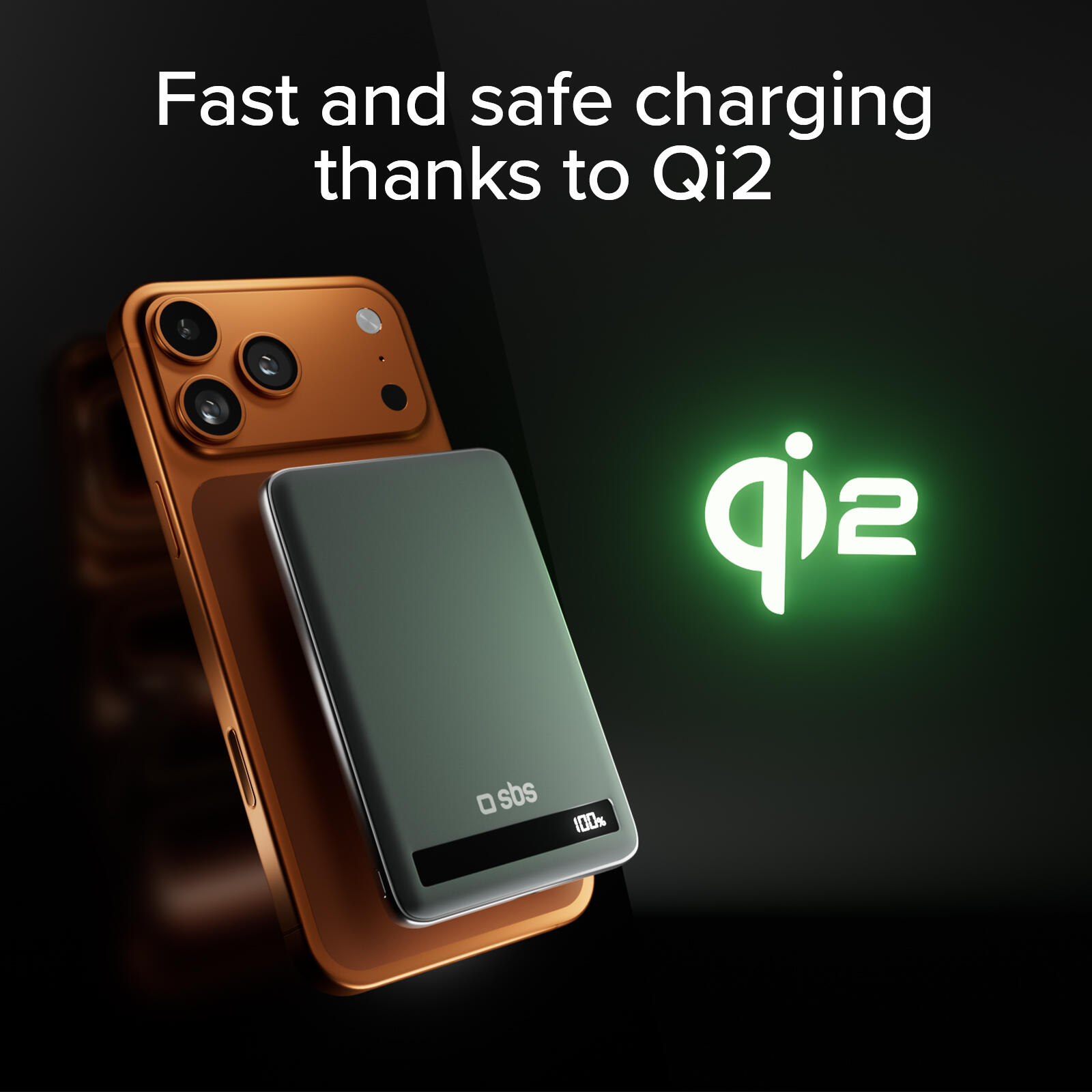 PowerBank Magnetico da 5000 mAh 15W Qi2 con batteria semi-solida ultra durevole 4/7