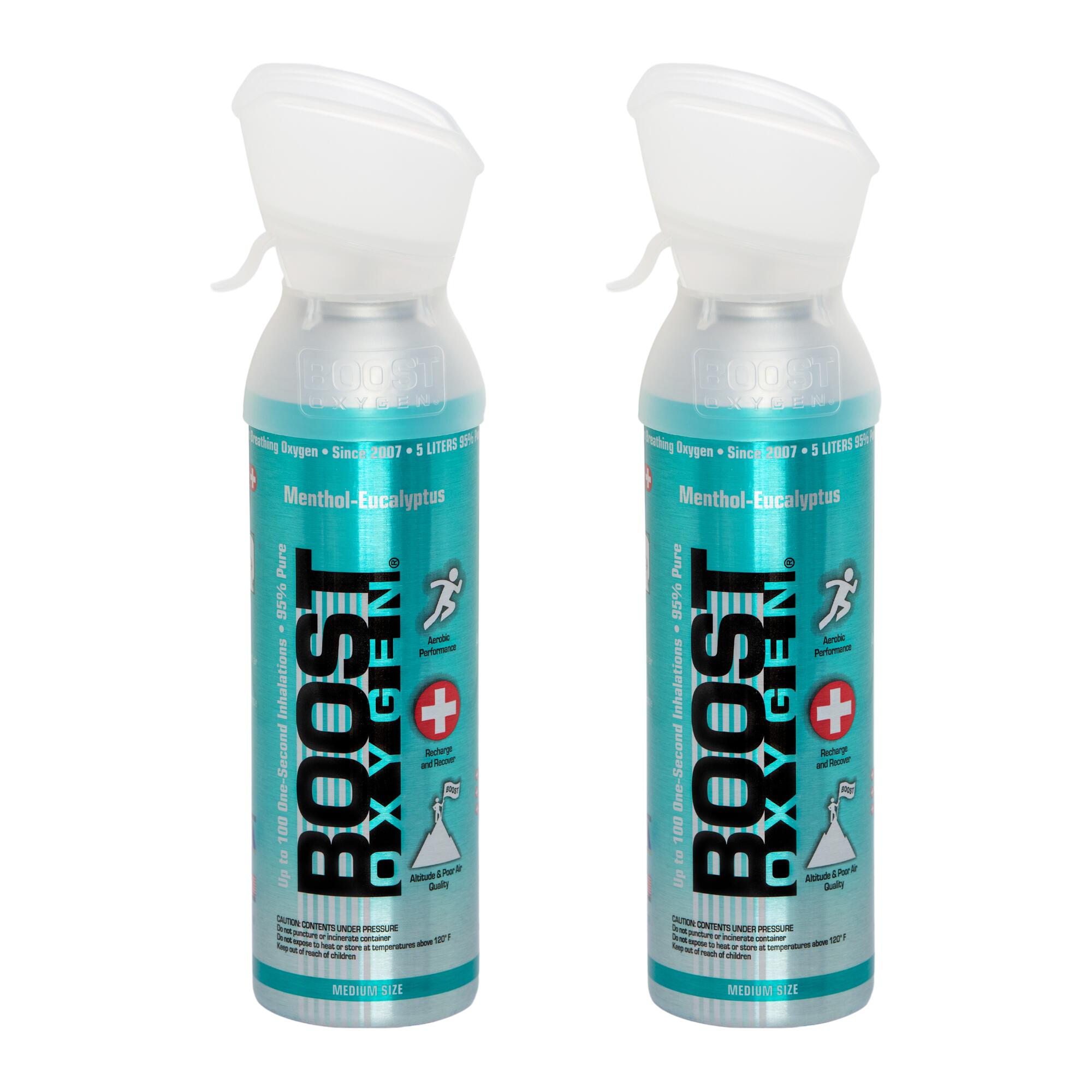 BOOST OXYGEN Doplňkový kyslík v plechovce Boost Oxygen Mentol Eukalyptus, střední, 2x5L