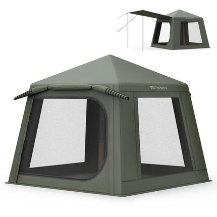 Tente Gonflable Camping CITYSPORTS 4-6 Personnes Imperméable UV50+ avec Pompe