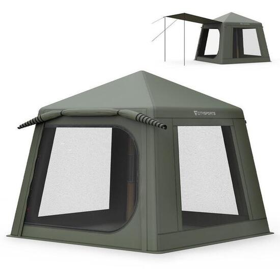 Tente Gonflable Camping CITYSPORTS 4-6 Personnes Imperméable UV50+ avec Pompe