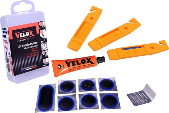 Velox Reifenreparaturset mit 7 Flicken und 3 Reifenhebern