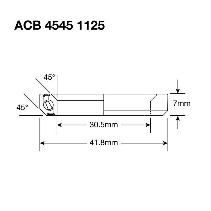 ENDURO ACB4545-1125 BO Winkelkontaktlager ABEC5 30,5x41,8x6,5 mm 2/2