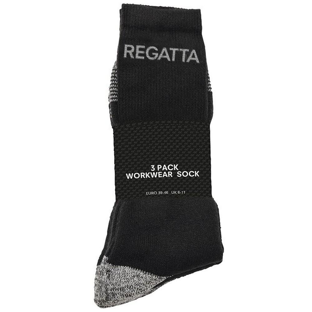 Chaussettes De Travail Renforcées (3 Paires) Homme (Noir) 2/4