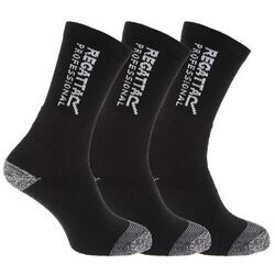 Chaussettes De Travail Renforcées (3 Paires) Homme (Noir)