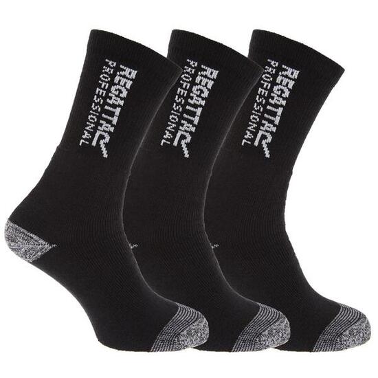 Chaussettes De Travail Renforcées (3 Paires) Homme (Noir)