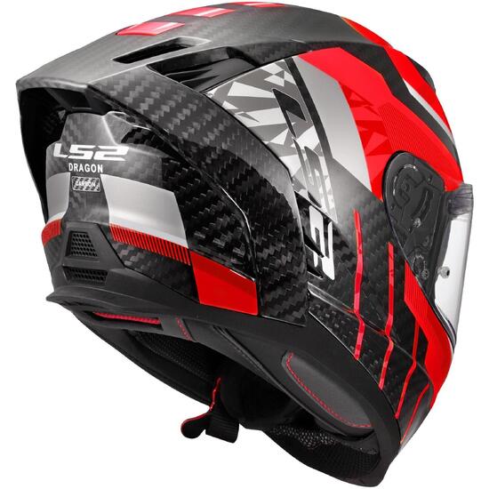 Kask integralny LS2 FF807 Dragon Trax XXL czerwono-szary