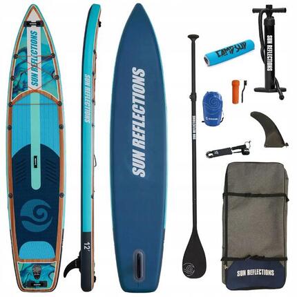 Deska Sup Pompowana Sun Reflections XL 12'0" + Bojka na wiosło