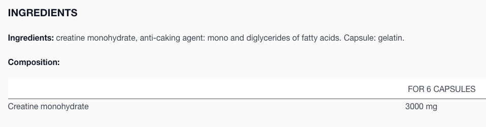 Créatine monohydrate - Pure Creatine - 90 Gélules 3/7