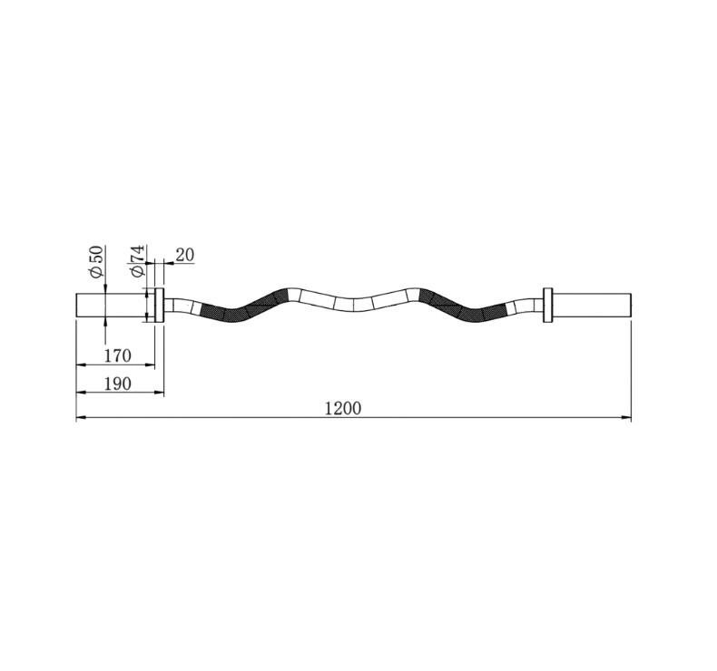 Olympische Curl Bar Z 120 cm 5/5