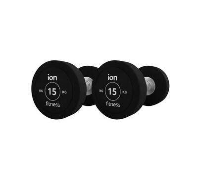 Ronde rubberen halters (paar) - 2.5kg