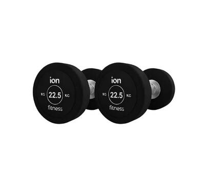 Ronde rubberen halters (paar) - 2.5kg