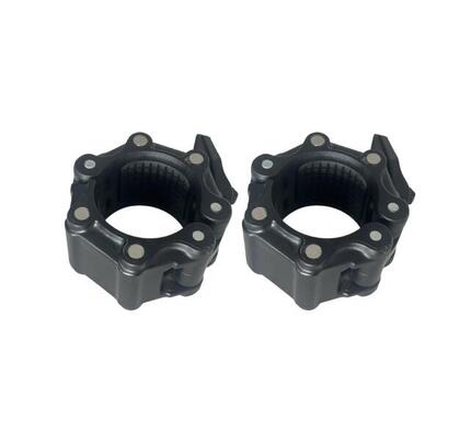 Blocs de barre olympique en nylon noir (paire)