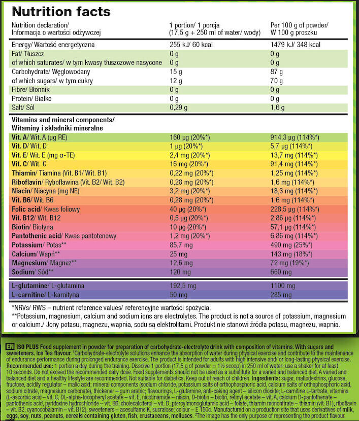 Bevanda isotonica - Iso Plus Powder - Tè Freddo 700g 3/4