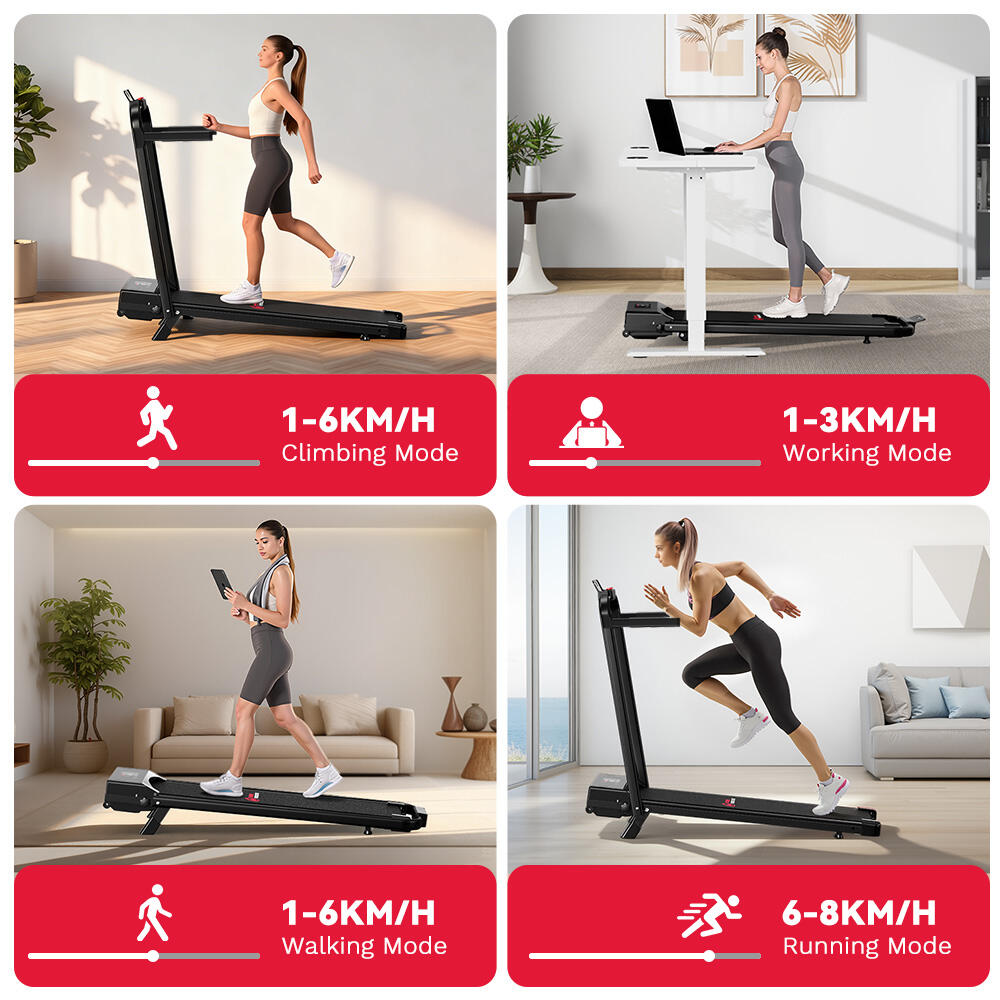 Tapis Roulant Pieghevole Con Pendenza 8% – 3.0 HP, 14 Km/h, LED E Bluetooth, Per Casa