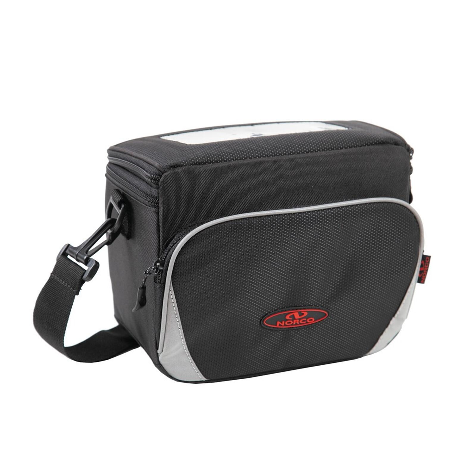 Norco Lenkertasche Dakota, Schwarz 21x17x15cm ohne Lenkeradapter | Decathlon