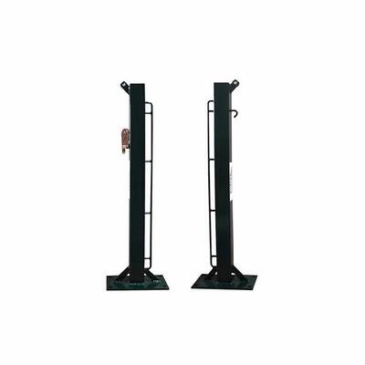 Set van 2 vaste vierkante padel palen met schroefvoeten softee equipment