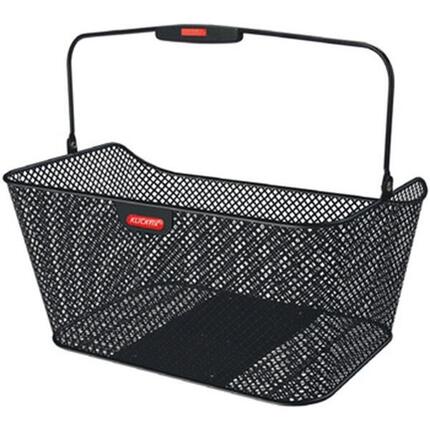 Klickfix Hinterradkorb City für Racktime 40x20x30cm, schwarz, engmaschig