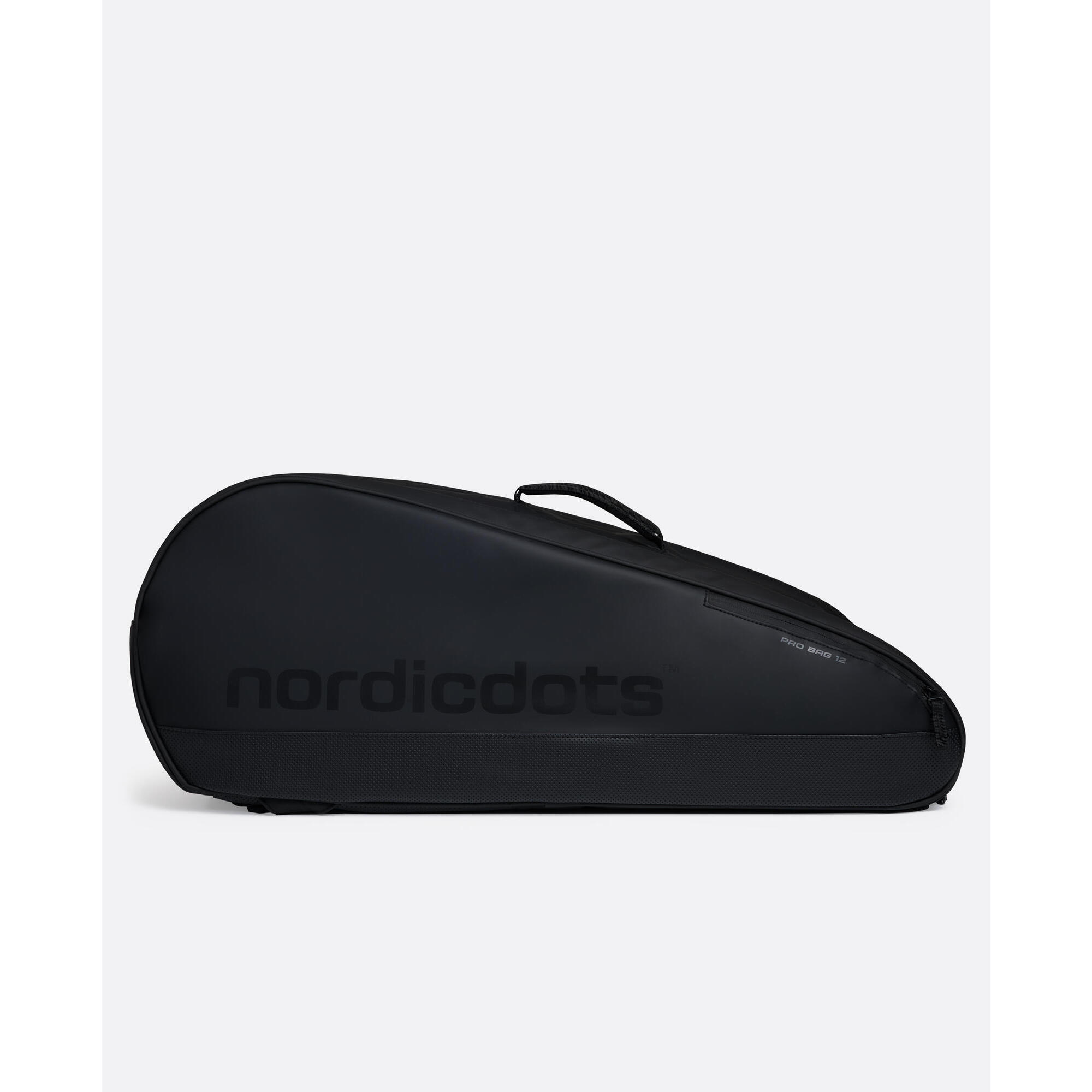 NORDICDOTS Tenisová taška pro dospělé na 12 raket PRO – Stealth Black
