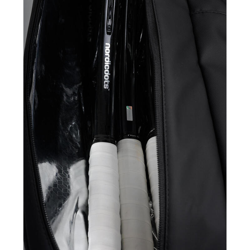 Geantă de tenis pentru adulți pentru 12 rachete PRO – Stealth Black