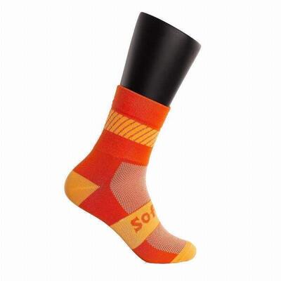 Sokken softee walk light medium hoogte oranje fluor 35-38